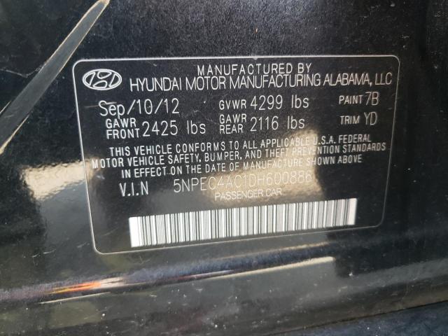 Photo 10 from auction – 2013 HYUNDAI SONATA SE with VIN 5NPEC4AC1DH600886
