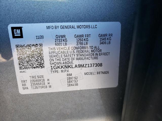 Photo 10 from auction – 2021 GMC ACADIA SLE with VIN 1GKKNKLA9MZ137308