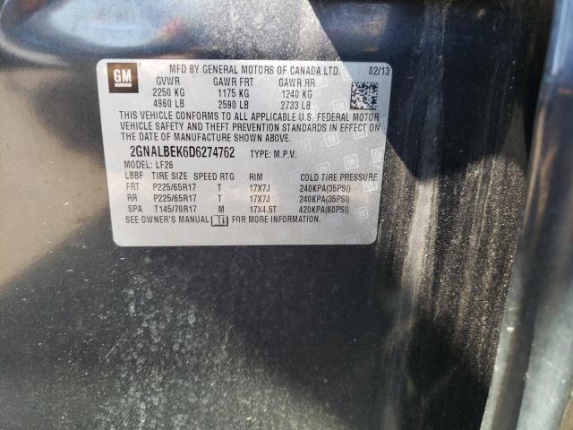 Photo 10 from auction – 2013 CHEVROLET EQUINOX LS with VIN 2GNALBEK6D6274762