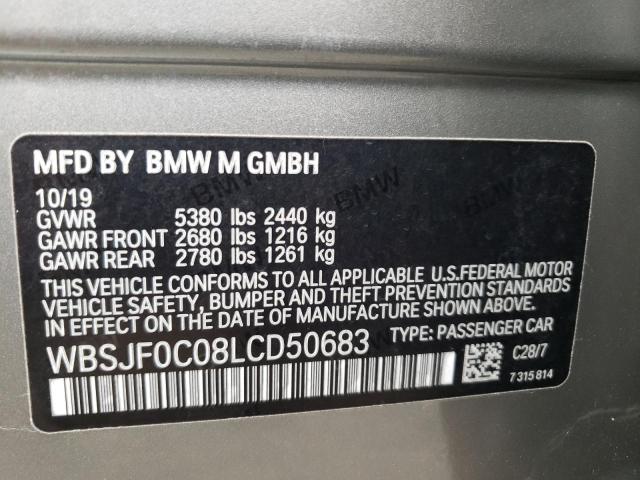 Photo 10 from auction – 2020 BMW M5 BASE with VIN WBSJF0C08LCD50683