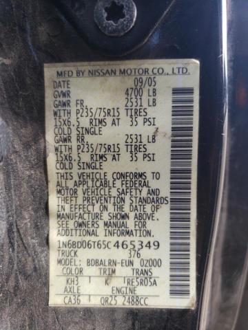 Photo 10 from auction – 2005 NISSAN FRONTIER K with VIN 1N6BD06T65C465349