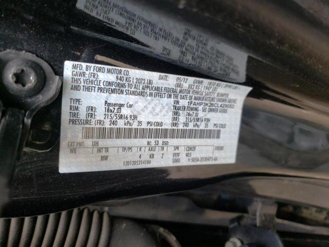 Photo 10 from auction – 2012 FORD FOCUS SE with VIN 1FAHP3K26CL429053