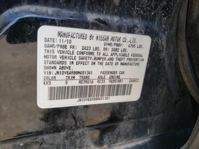 Photo 10 from auction – 2011 INFINITI G25 with VIN JN1DV6AR8BM451341