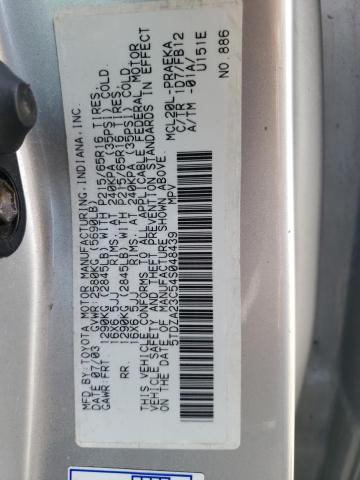 Photo 10 from auction – 2004 TOYOTA SIENNA CE with VIN 5TDZA23C54S048439