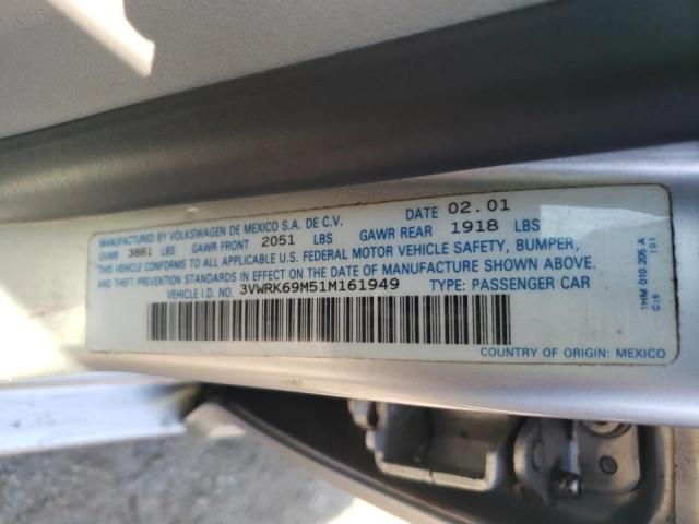 Photo 10 from auction – 2001 VOLKSWAGEN JETTA GL with VIN 3VWRK69M51M161949
