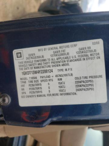 Photo 10 from auction – 2000 GMC JIMMY / EN with VIN 1GKDT13W4Y2288124