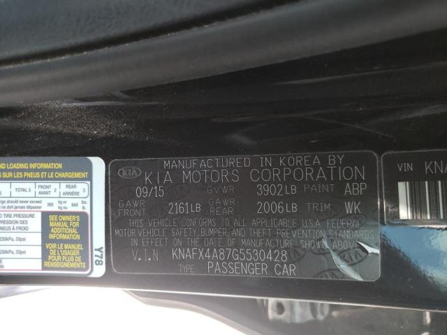 Photo 10 from auction – 2016 KIA FORTE EX with VIN KNAFX4A87G5530428