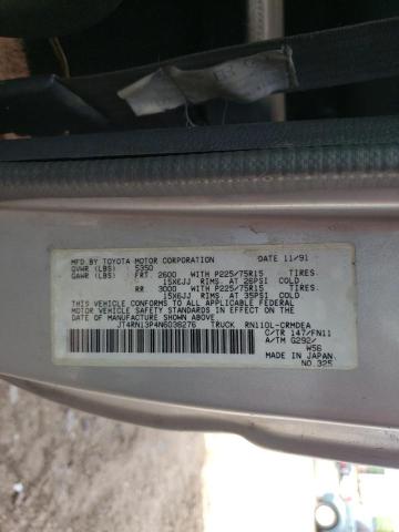 Photo 10 from auction – 1992 TOYOTA PICKUP 1/2 with VIN JT4RN13P4N6038276