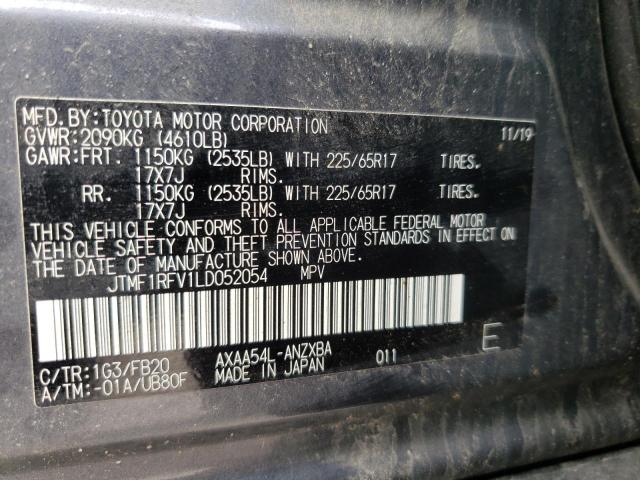 Photo 10 from auction – 2020 TOYOTA RAV4 LE with VIN JTMF1RFV1LD052054