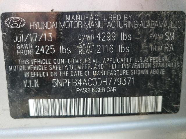 Photo 10 from auction – 2013 HYUNDAI SONATA GLS with VIN 5NPEB4AC3DH779371