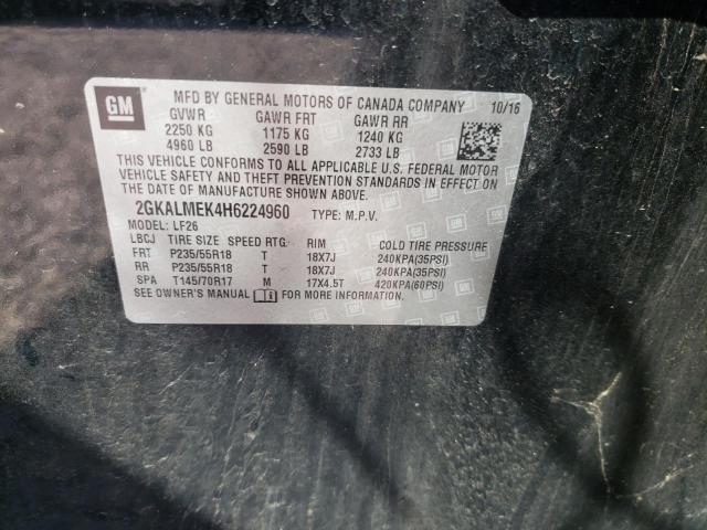 Zdjęcie 10 z aukcji – 2017 GMC TERRAIN SL z VIN 2GKALMEK4H6224960