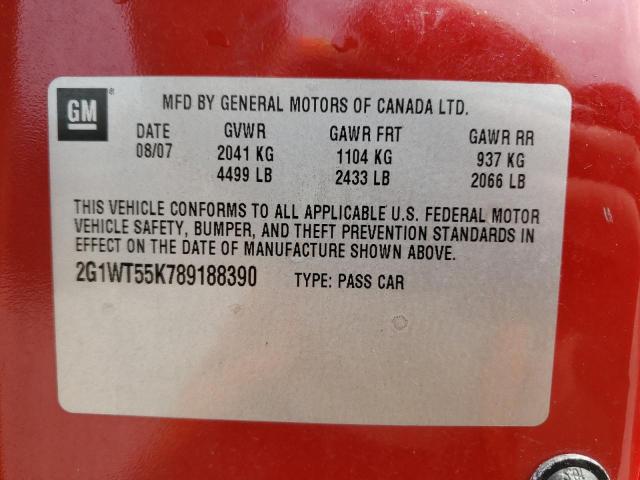 Photo 10 from auction – 2008 CHEVROLET IMPALA LT with VIN 2G1WT55K789188390