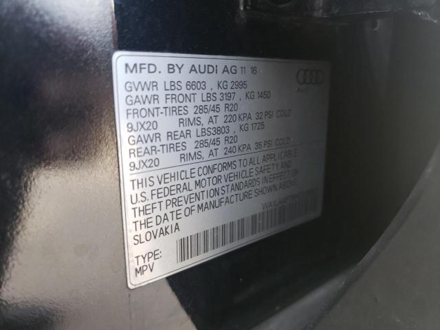 Photo 10 from auction – 2017 AUDI Q7 PREMIUM with VIN WA1LAAF75HD036821