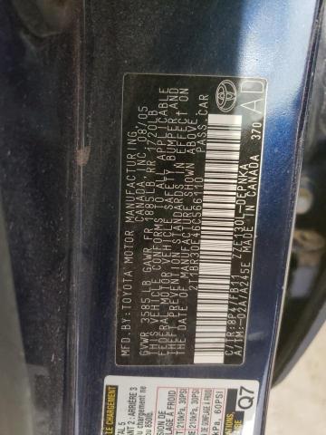 Photo 10 from auction – 2006 TOYOTA COROLLA CE with VIN 2T1BR30E46C566110