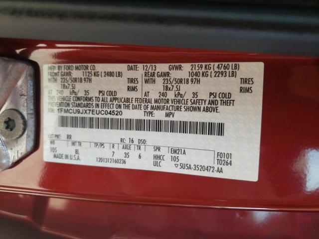 Photo 10 from auction – 2014 FORD ESCAPE TIT with VIN 1FMCU9JX7EUC04520