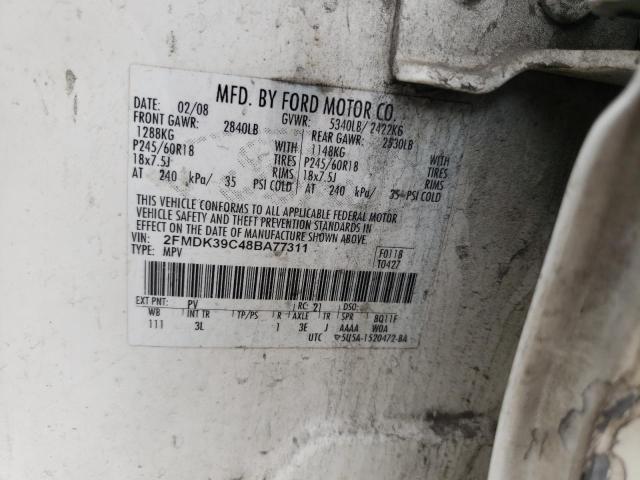 Photo 10 from auction – 2008 FORD EDGE LIMIT with VIN 2FMDK39C48BA77311
