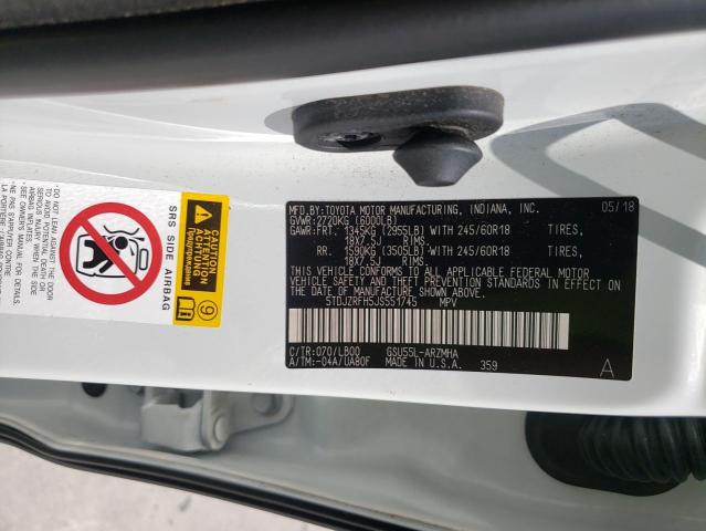 صورة رقم 10 من المزاد - 2018 TOYOTA HIGHLANDER مع VIN 5TDJZRFH5JS551745