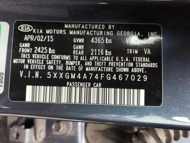 Photo 10 from auction – 2015 KIA OPTIMA LX with VIN 5XXGM4A74FG467029
