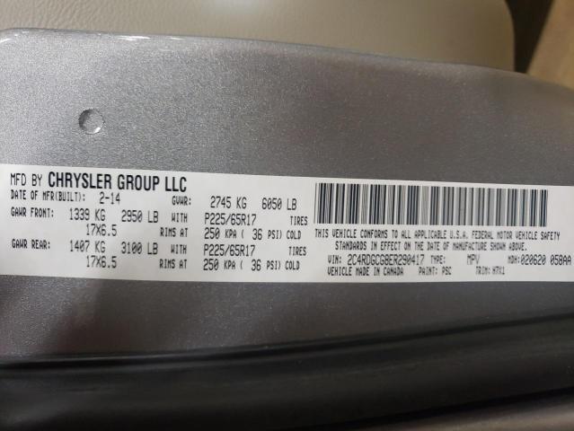 Photo 10 from auction – 2014 DODGE GRAND CARA with VIN 2C4RDGCG8ER290417