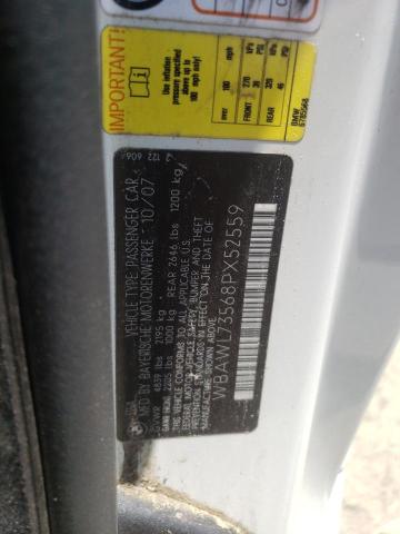 Photo 10 from auction – 2008 BMW 335 I with VIN WBAWL73568PX52559