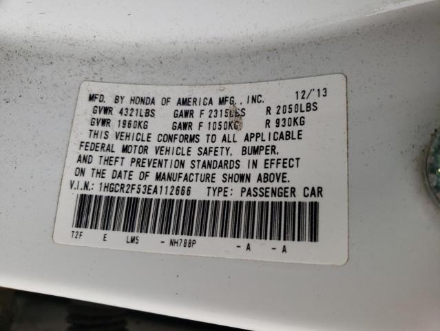 Photo 10 from auction – 2014 HONDA ACCORD SPO with VIN 1HGCR2F53EA112666