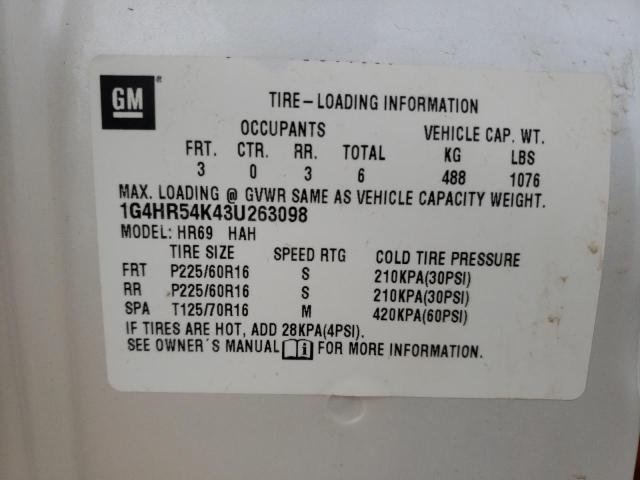Photo 10 from auction – 2003 BUICK LESABRE LI with VIN 1G4HR54K43U263098