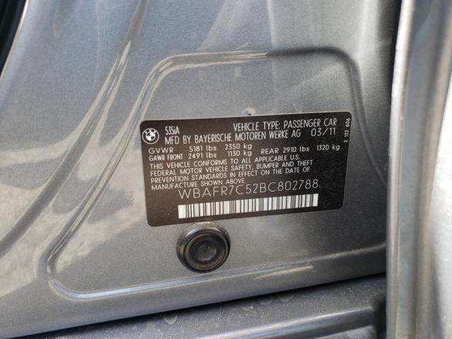 Photo 10 from auction – 2011 BMW 535 I with VIN WBAFR7C52BC802788