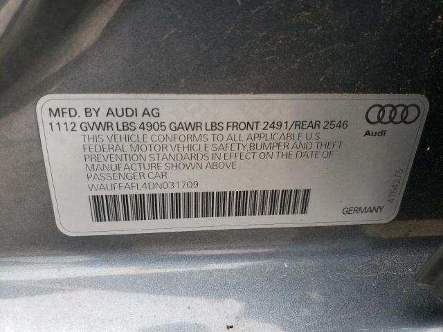 Photo 10 from auction – 2013 AUDI A4 PREMIUM with VIN WAUFFAFL4DN031709