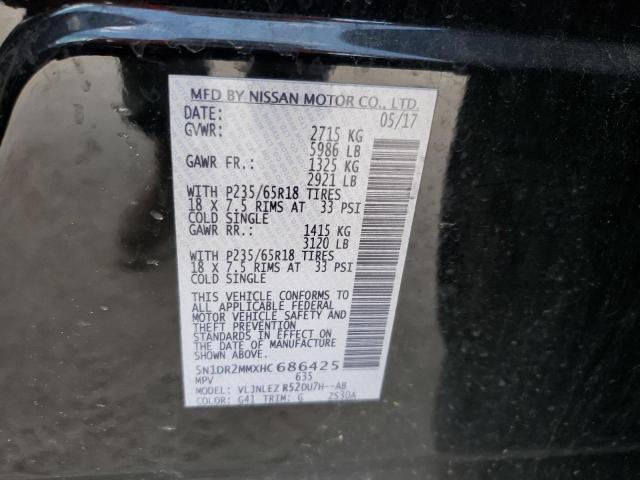 Photo 10 from auction – 2017 NISSAN PATHFINDER with VIN 5N1DR2MMXHC686425