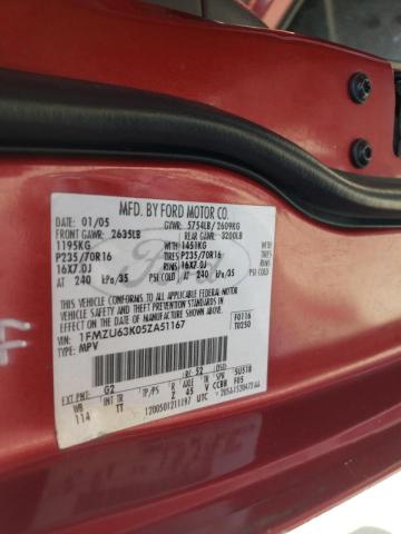 Photo 10 from auction – 2005 FORD EXPLORER X with VIN 1FMZU63K05ZA51167