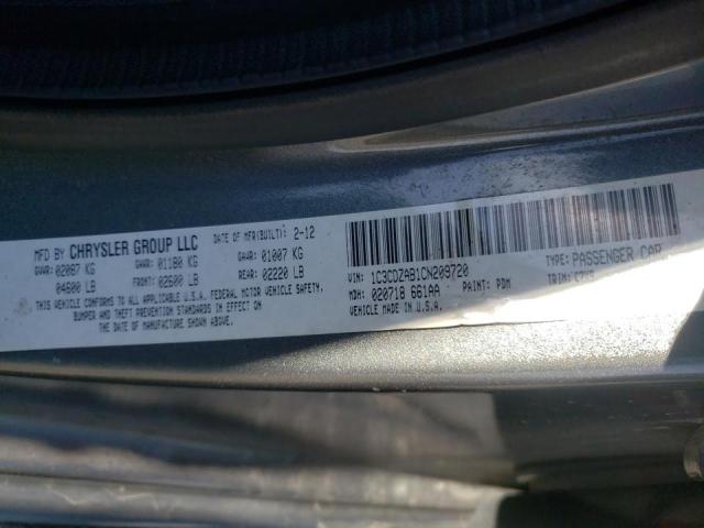 Photo 10 from auction – 2012 DODGE AVENGER SE with VIN 1C3CDZAB1CN209720