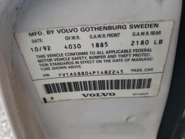 Photo 10 from auction – 1993 VOLVO 240 with VIN YV1AS8804P1482245