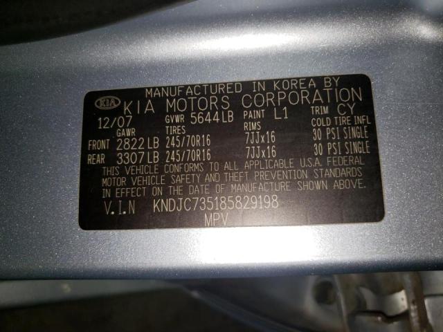 Photo 10 from auction – 2008 KIA SORENTO EX with VIN KNDJC735185829198