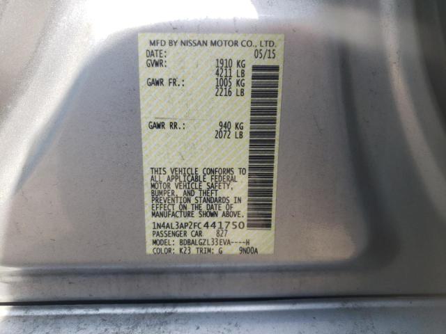 Photo 10 from auction – 2015 NISSAN ALTIMA 2.5 with VIN 1N4AL3AP2FC441750