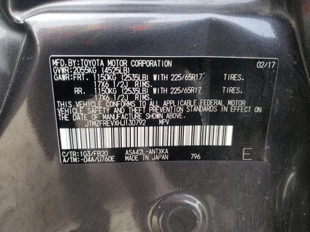 Photo 10 from auction – 2017 TOYOTA RAV4 LE with VIN JTMZFREVXHJ130792