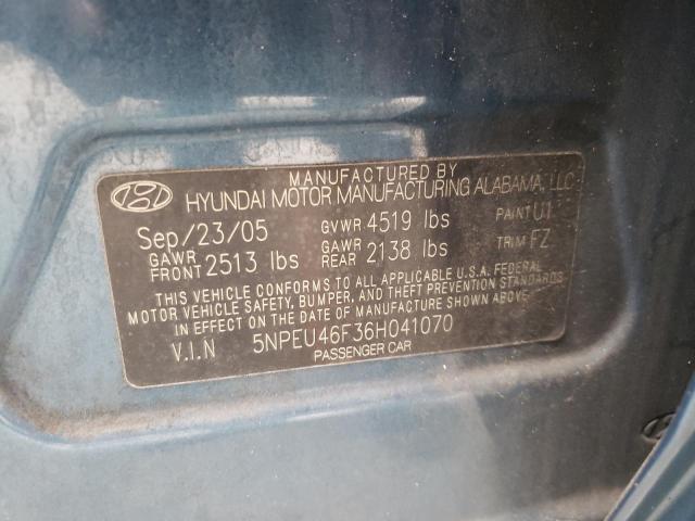 Photo 10 from auction – 2006 HYUNDAI SONATA GLS with VIN 5NPEU46F36H041070
