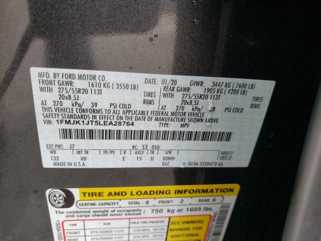 Photo 10 from auction – 2020 FORD EXPEDITION with VIN 1FMJK1JT5LEA28764