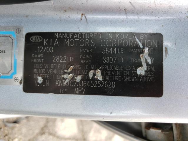 Photo 10 from auction – 2004 KIA SORENTO EX with VIN KNDJC733645252628