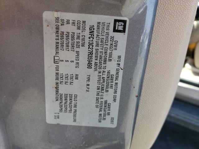 Photo 10 from auction – 2007 CHEVROLET TAHOE C150 with VIN 1GNFC13C27R359490