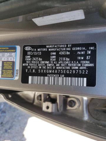 Photo 10 from auction – 2014 KIA OPTIMA LX with VIN 5XXGM4A75EG297522