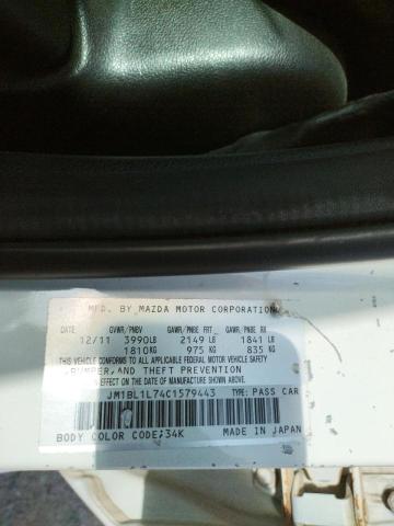 Photo 10 from auction – 2012 MAZDA 3 I with VIN JM1BL1L74C1579443