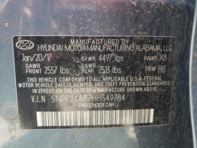 Photo 10 from auction – 2017 HYUNDAI SONATA SE with VIN 5NPE24AF7HH549784
