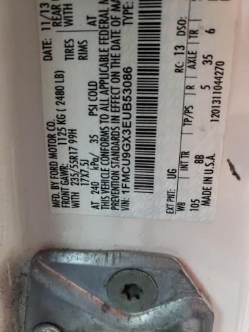 Photo 10 from auction – 2014 FORD ESCAPE SE with VIN 1FMCU9GX3EUB53086