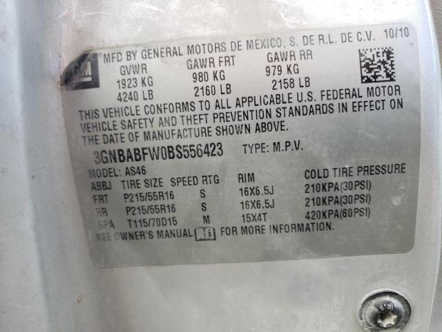 Photo 10 from auction – 2011 CHEVROLET HHR LT with VIN 3GNBABFW0BS556423