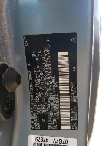 Photo 10 from auction – 2007 TOYOTA SIENNA XLE with VIN 5TDBK22C67S006043