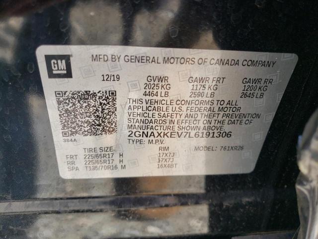 Photo 10 from auction – 2020 CHEVROLET EQUINOX LT with VIN 2GNAXKEV7L6191306