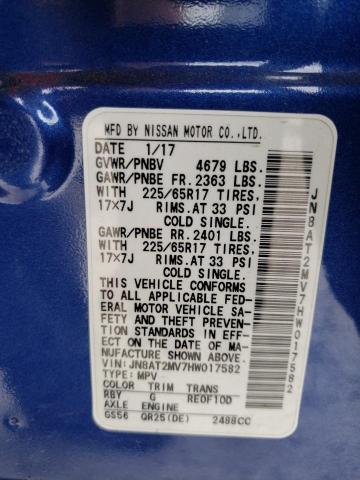 Photo 10 from auction – 2017 NISSAN ROGUE S with VIN JN8AT2MV7HW017582