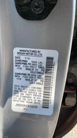 Photo 10 from auction – 2002 NISSAN PATHFINDER with VIN JN8DR09Y62W700755