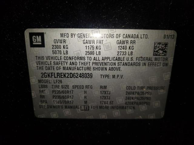 Photo 10 from auction – 2013 GMC TERRAIN SL with VIN 2GKFLREK2D6248039