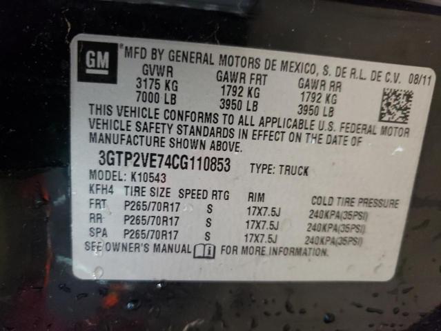 Photo 10 from auction – 2012 GMC SIERRA K15 with VIN 3GTP2VE74CG110853